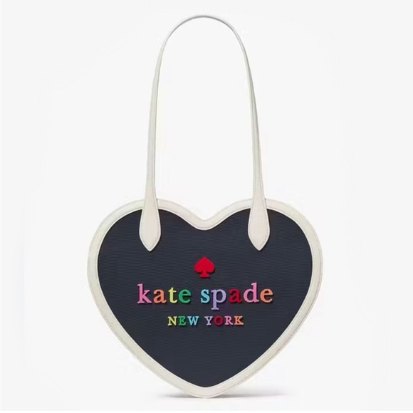 ♠️kate spade Pride Rainbow Collection Love Shack Heart Tote Bag